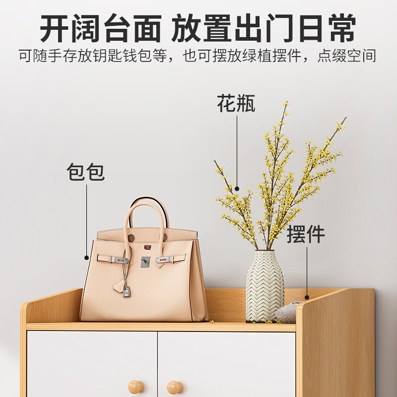 。鞋柜家用门口大容量简易玄关柜北欧经济型阳台收纳进门储物柜鞋
