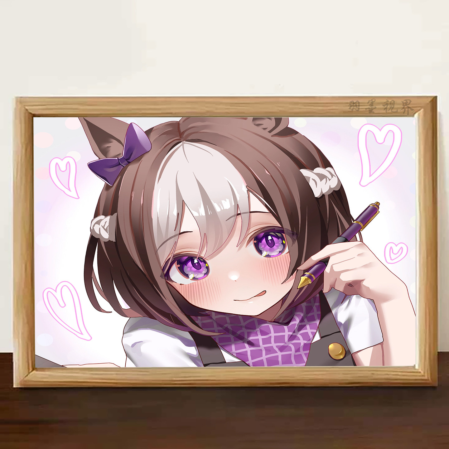 赛马娘特别周爱心背景插画相框动漫周边桌面装饰画礼物