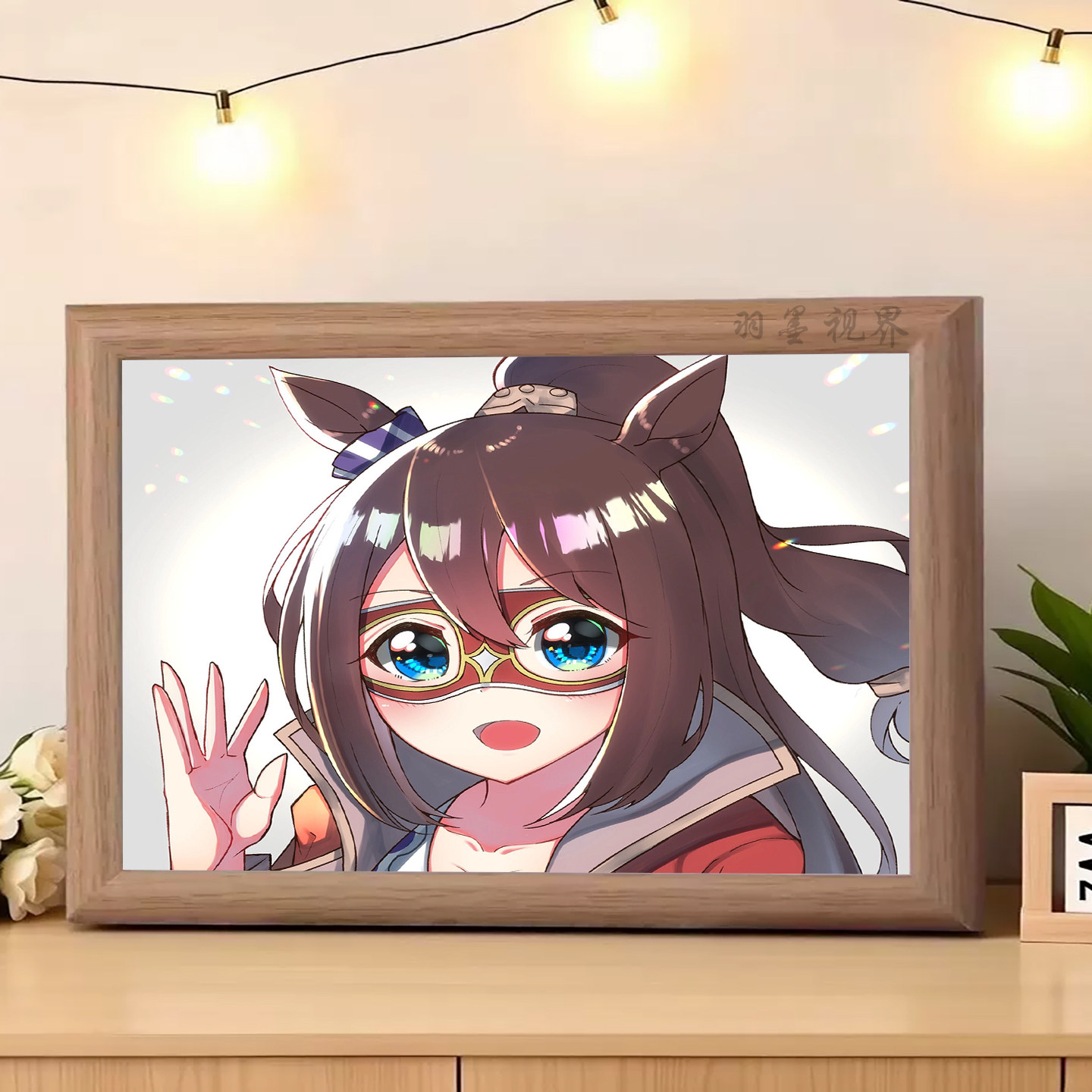 赛马娘气槽打招呼插画相框动漫周边桌面装饰画送同好礼物