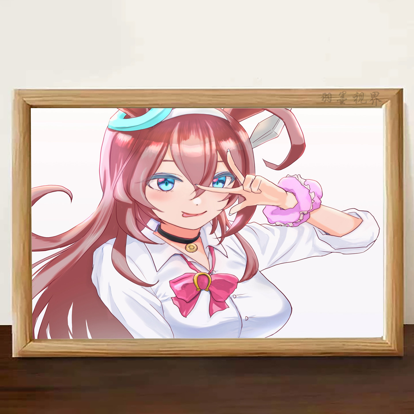 赛马娘美浦波旁比耶可爱插画相框动漫周边桌面装饰画礼物