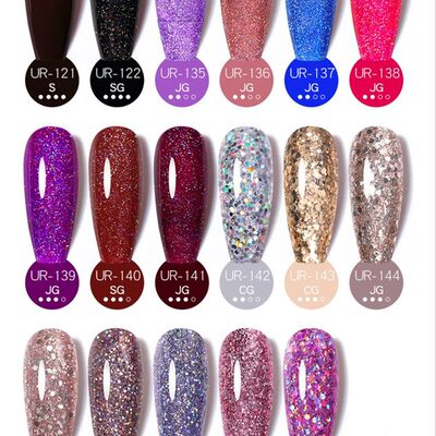 速发UR SUGAR 7.5ml Glitter UV Gel Nail Polish Glitter Sequin