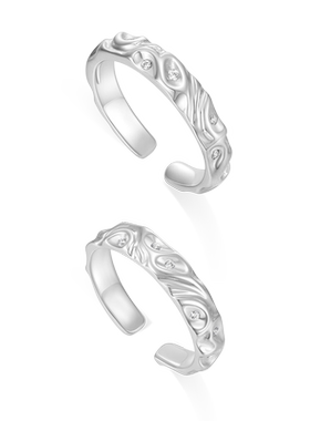 首朵SHOUDUO缠绕系列波浪情侣对戒