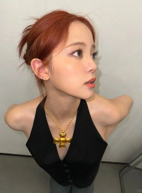 欧阳娜娜同款四面蝴蝶结项链