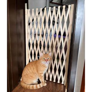 防腐木伸缩栅栏围栏室内狗猫宠物隔断院子拦门栅栏户外护栏围起来