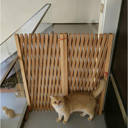 宠物围栏狗笼隔断拦狗栅栏阳台隔离门可伸缩栅栏门挡狗挡猫兔护栏