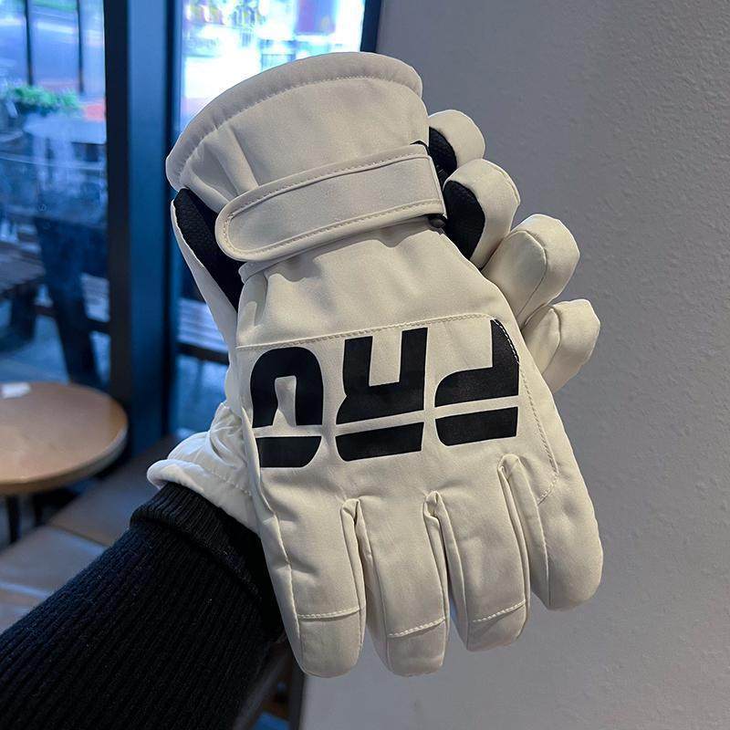 触屏滑雪手套情侣潮防风防寒防泼水户外运动骑行手套男女加厚加绒