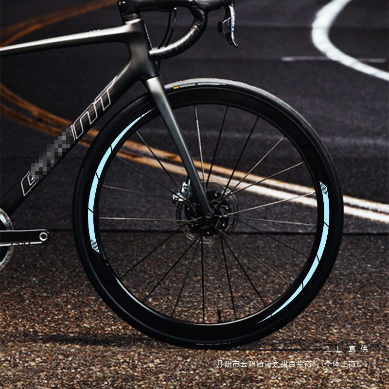 自行车轮组贴纸公路车山地车单车轮圈刀圈装饰警示反光贴绢花其他