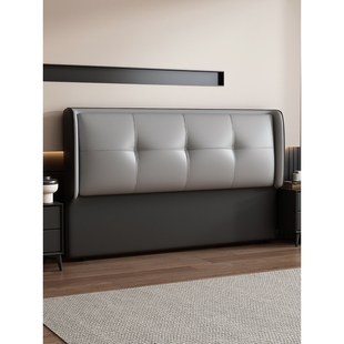 床头软包靠背板2025新款一体落地实木主卧单独床头靠背板单买