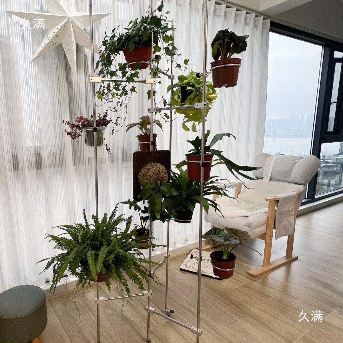 相框花架制作植物夹diy茶几用光轴装饰花架桌面画架材料月季花