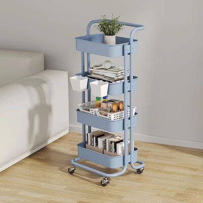 厨房置物架小推车可移动落地多层厨房放菜架卫生间婴儿用品收纳架