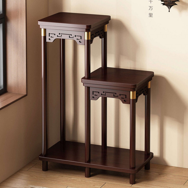 花架子客厅落地式置物架阳台2025新款实木中式花台室内多层花盆架