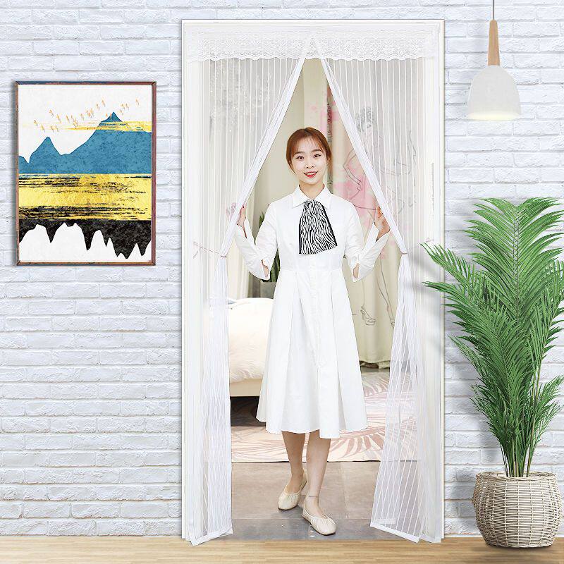 魔术贴防蚊门帘子磁性纱门夏季隔断帘防蝇免打孔加密室内防蚊门帘