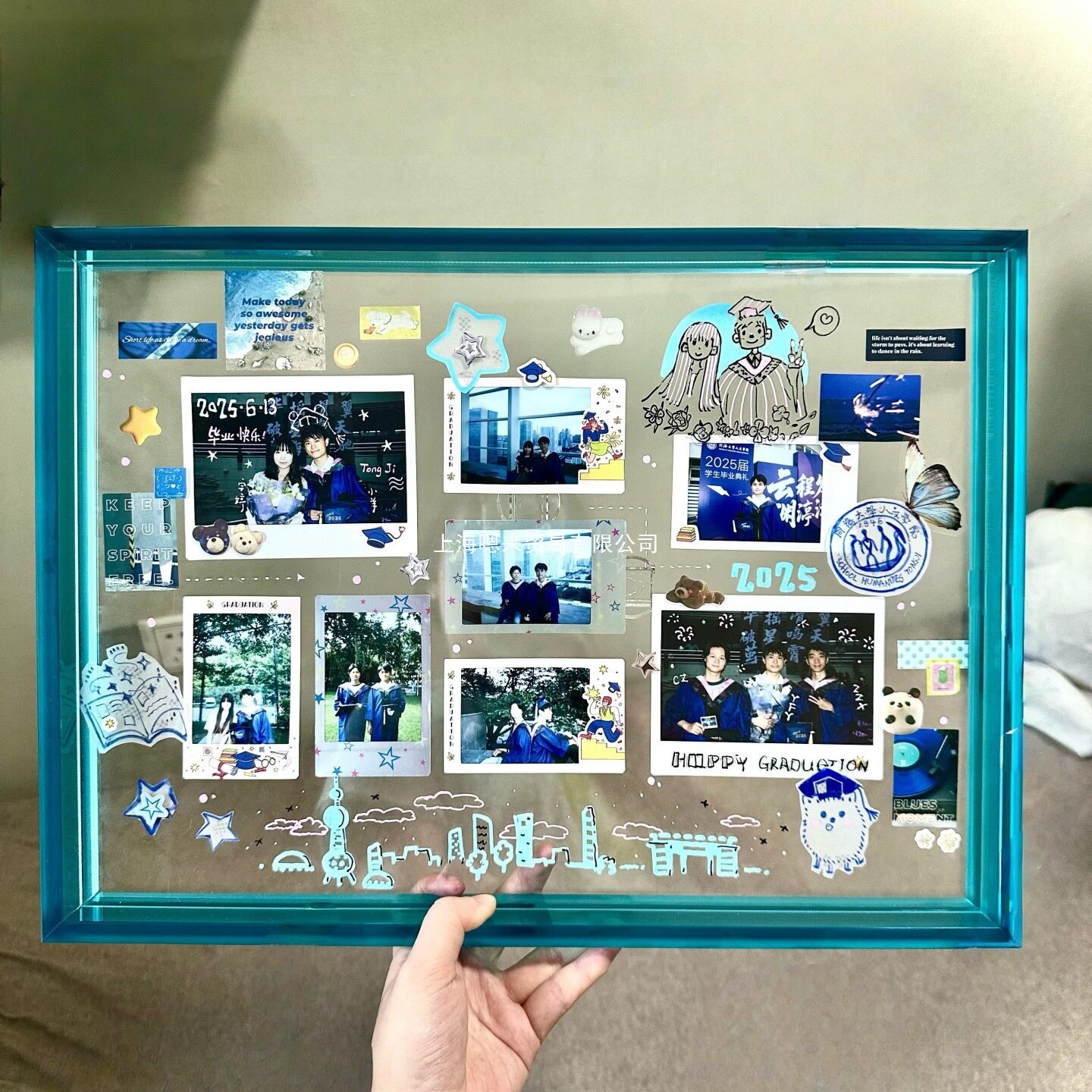 框摆件亚克力感空框画框相片框相框摆台拼豆裱画创意展示