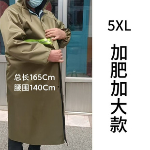 遮脚防暴雨帆布加厚男款 300斤胖子加肥加大长款 雨衣全身一体式