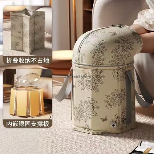 可折叠泡脚桶 过高深桶过膝家用泡脚袋 加热恒温熏蒸桶足浴盆养生