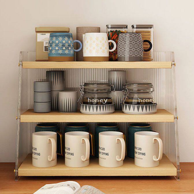 杯架杯子收纳置物架桌面水杯茶杯马克杯咖啡多层杯架子盒水吧整理