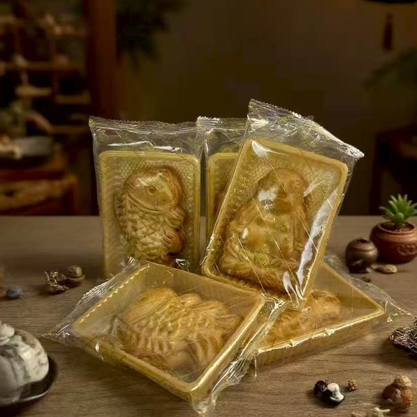 阳江南强饼家手工豆沙佛仔鱼仔饼广式中秋月饼传统风味阳江家乡