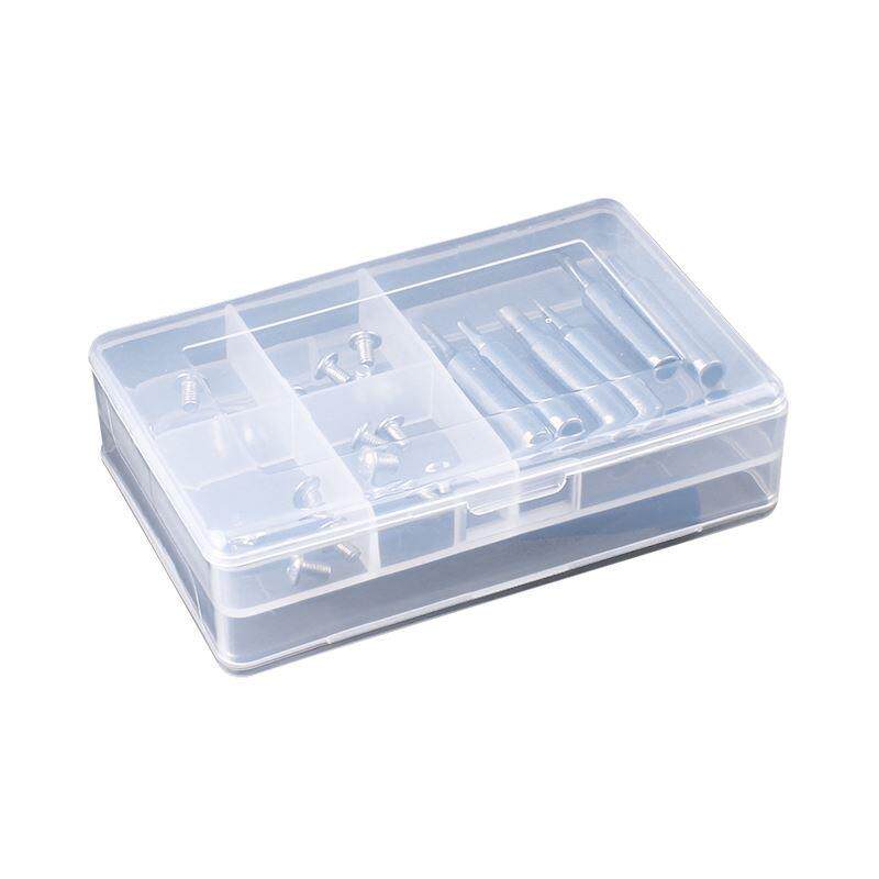 双层多格元件盒电子IC零件盒螺丝芯片分类整理收纳盒贴片透明盒子