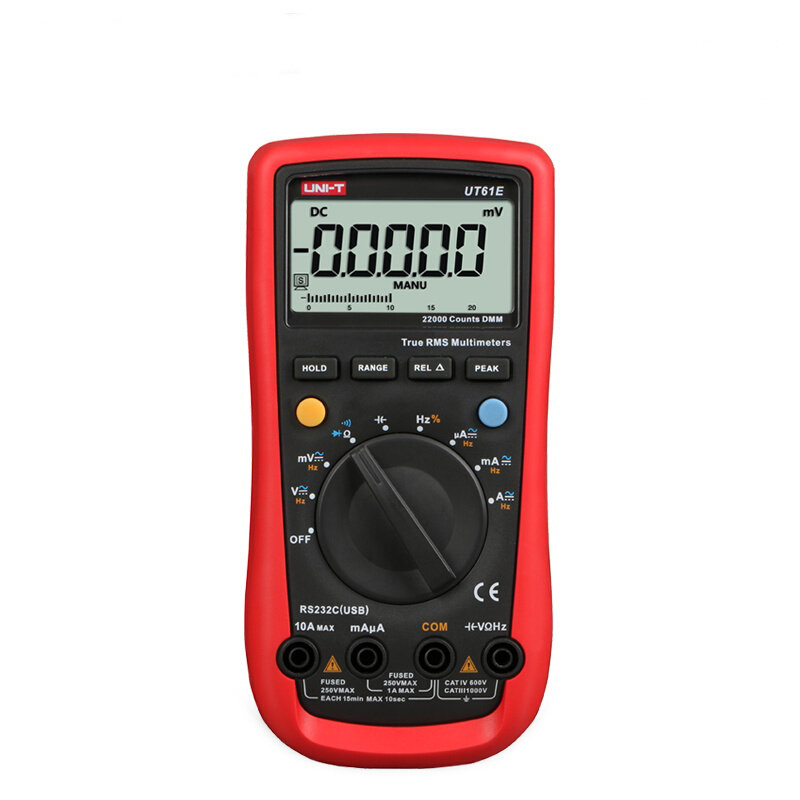 。优利德UT61E 智能型数字万用表多功能高精度数显防烧电表万能表