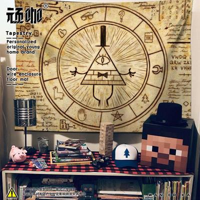 挂布背景布ins简约 比尔塞弗怪诞小镇挂毯卧室装饰房间布置挂布