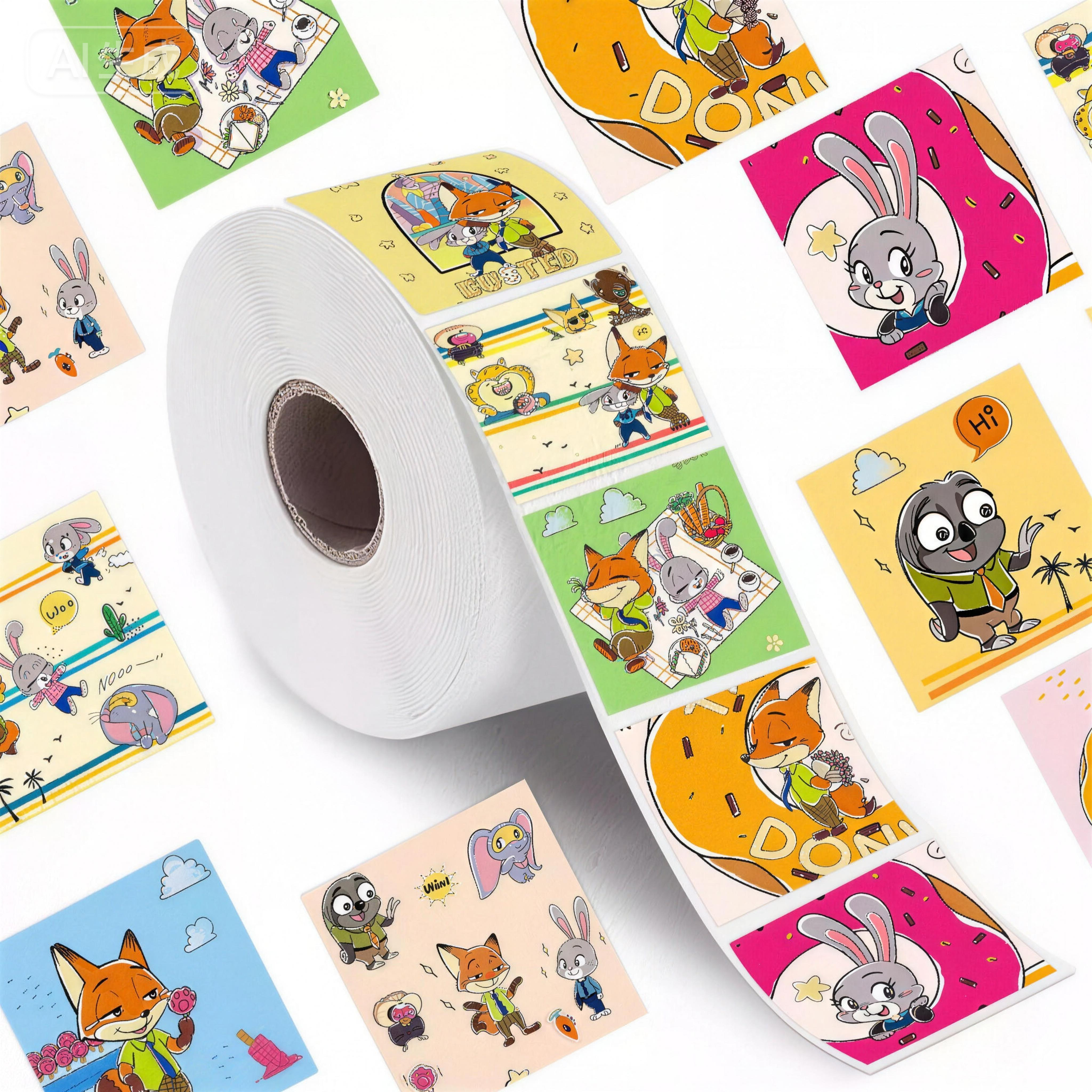 1500贴疯狂动物城2卷卷贴纸卡通狸猫树懒可爱贴纸diy创意贴画,玩具/童车/益智/积木/模型,贴纸,淘宝优惠券,粉丝福利购,淘宝优惠卷