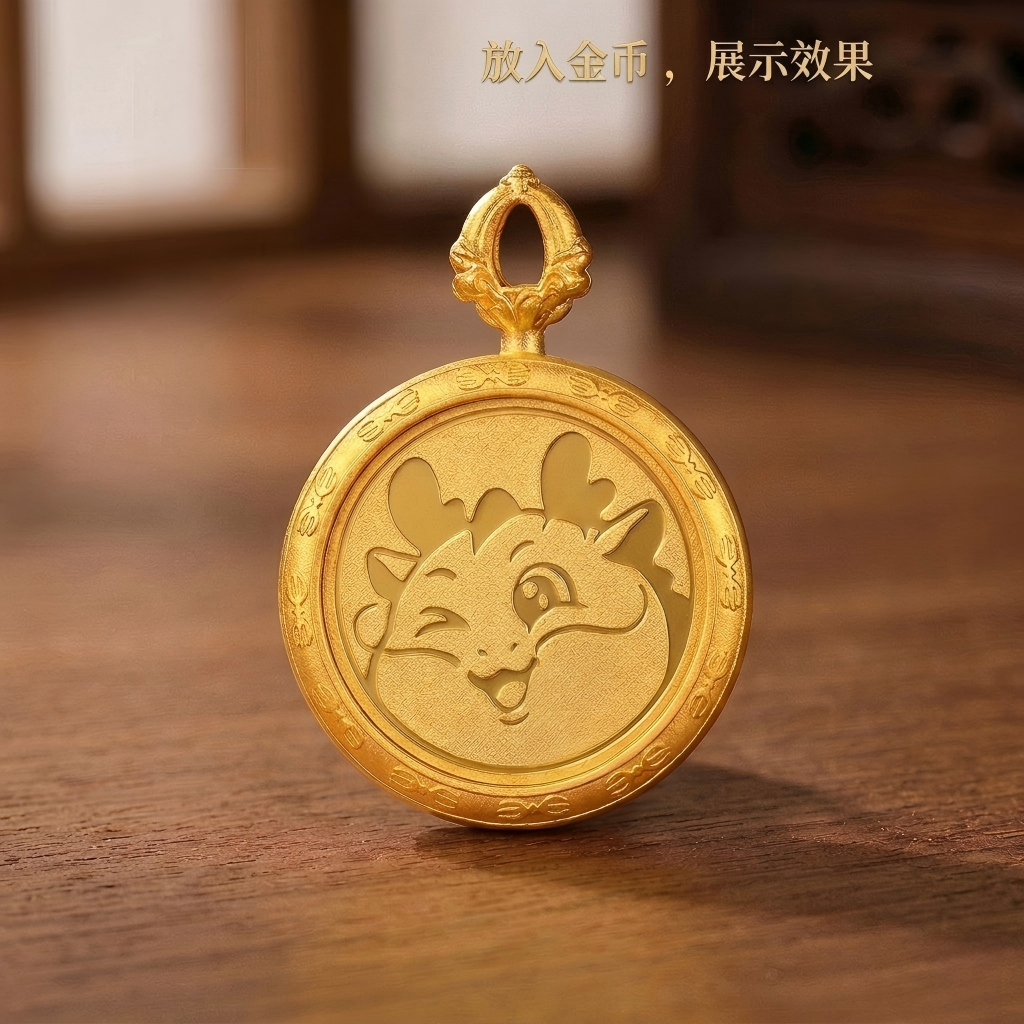 高端嘎乌盒可放领某丰金1.5CM生肖币唐卡金豆吊坠空托高级空盒子