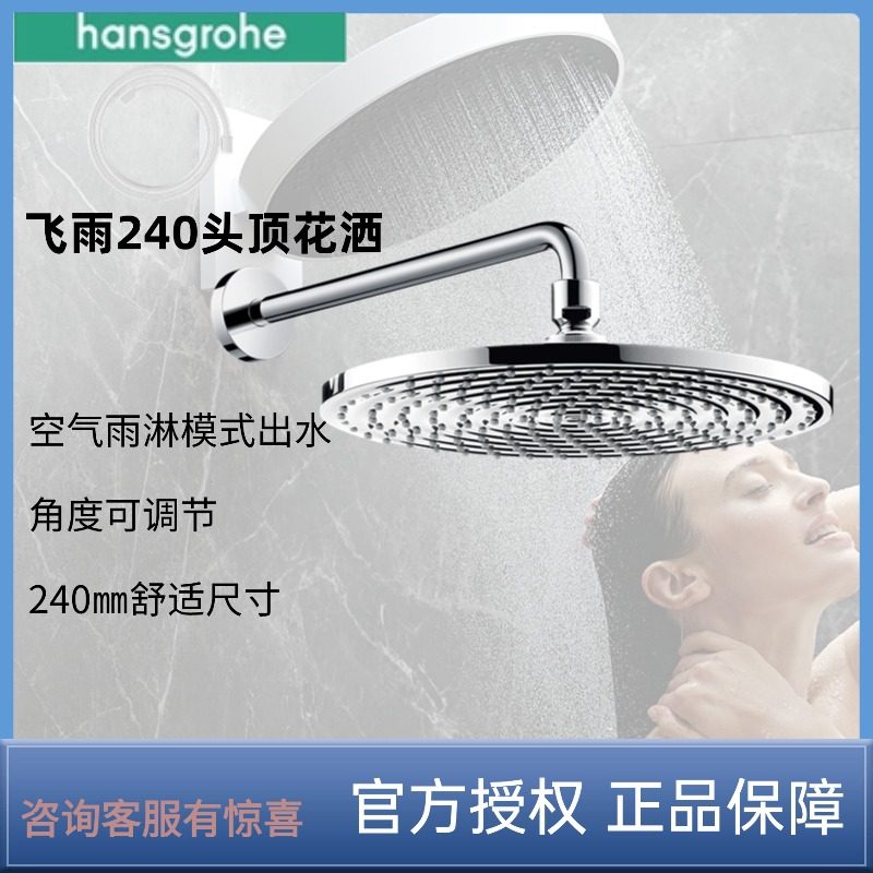 汉斯格雅飞雨单速花顶喷6611007