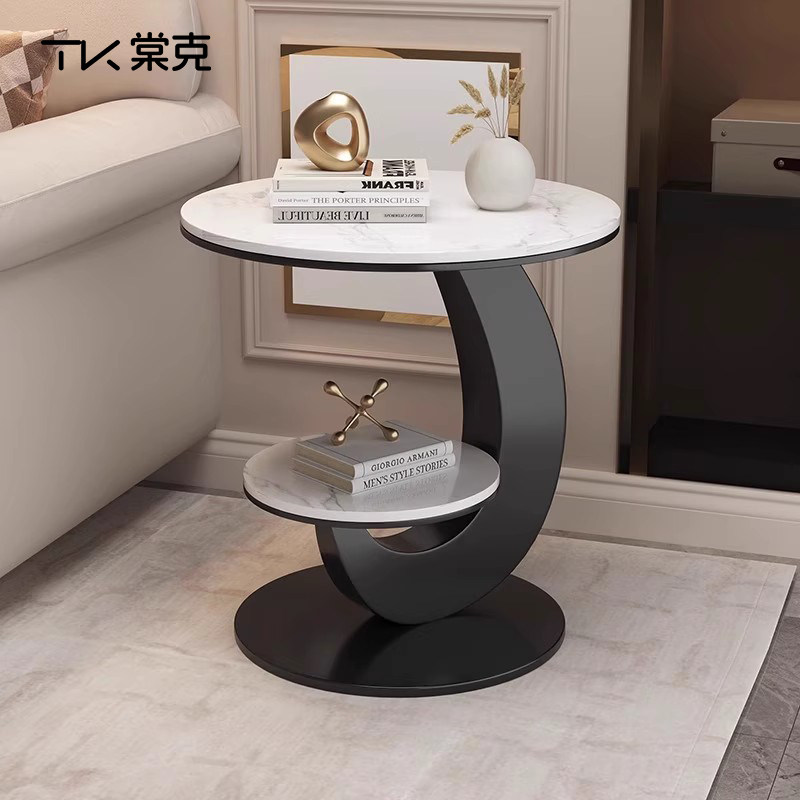 棠克轻奢边几客厅沙发边桌阳台小圆桌高级感创意小桌子家用小茶几