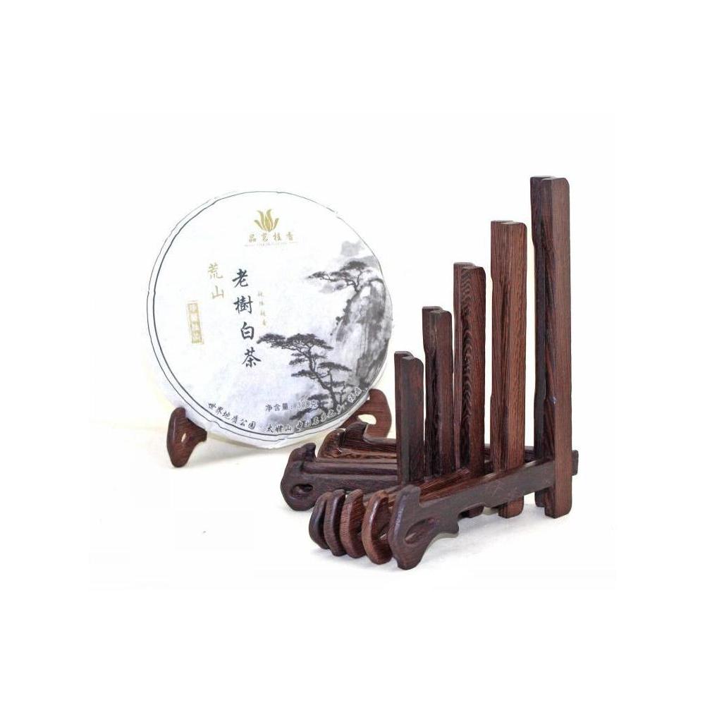 鸡翅木茶饼架茶架茶托架鸡翅木盆架盘架子实木普洱茶架瓷盘展示架
