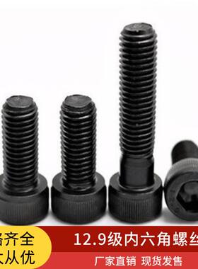 GB70黑色12.9级高强度圆柱头内六角螺丝杯头螺栓M24*40-200