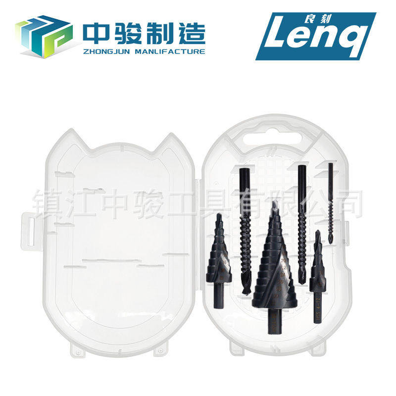 2025新款钛合金4241阶梯钻头套装6件速钢开孔器拉槽钻头专业工具