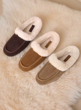 TT91022冬季新款加绒时尚勃肯包头拖鞋