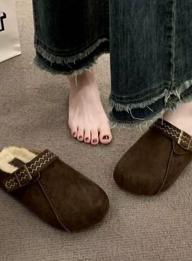 【维也娜老赵专享】AAL906-8新款韩版加绒厚底勃肯拖鞋