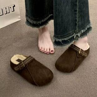 韩版 8新款 AAL906 加绒厚底勃肯拖鞋 维也娜老赵专享