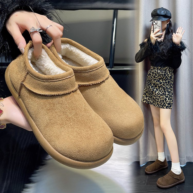 【维也娜老赵专享】HGN7682-2韩版高定厚底加绒时尚土豆雪地靴