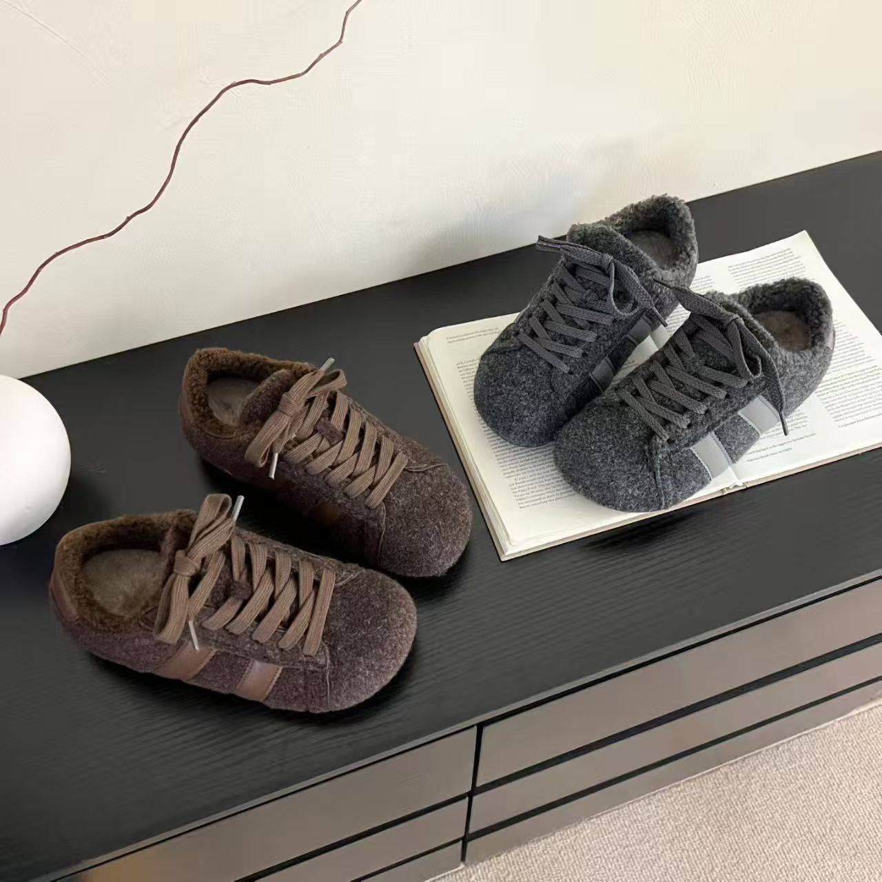 【维也娜老赵专享】HM1986新款毛呢时尚加绒勃肯鞋,女鞋,勃肯鞋/软木鞋,淘宝优惠券,粉丝福利购,淘宝优惠卷