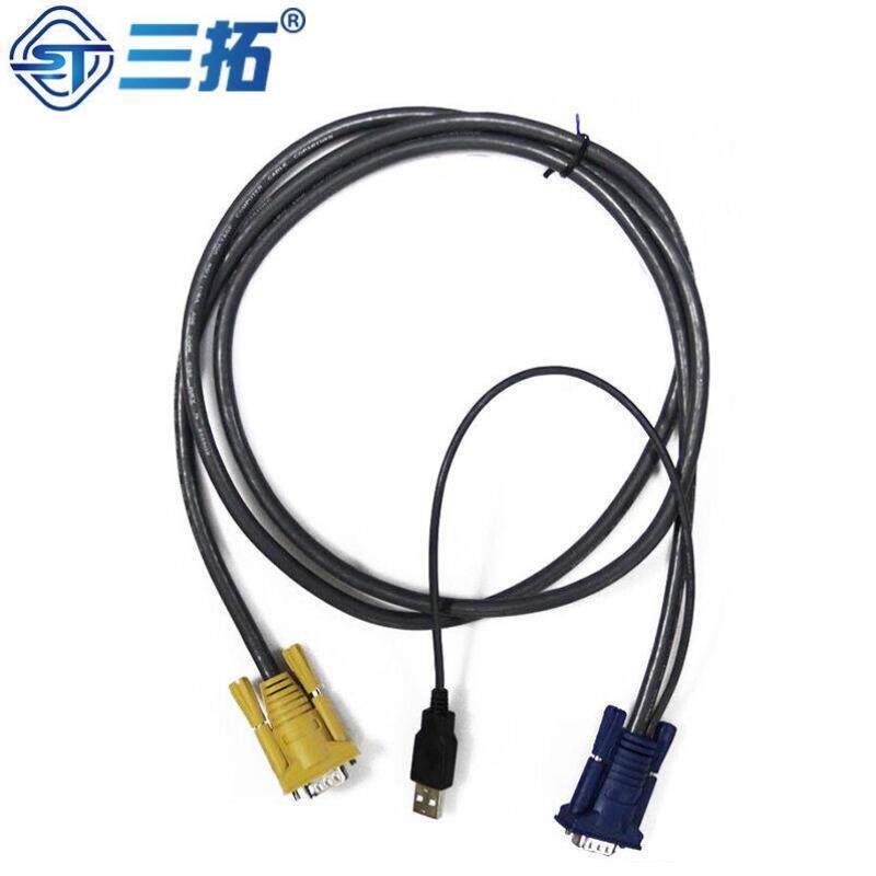 三拓kvm切换器8口4口16口VGA机架式切换器数据延长线3米