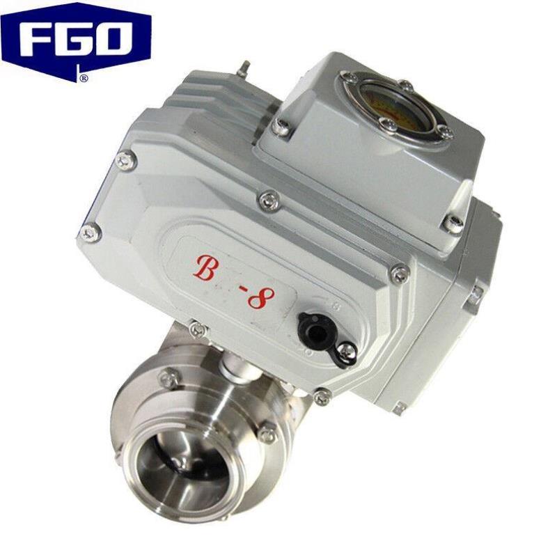 FGO电动快装蝶阀不锈钢316L220V/380V可选卡箍连接WSD981X-10RL