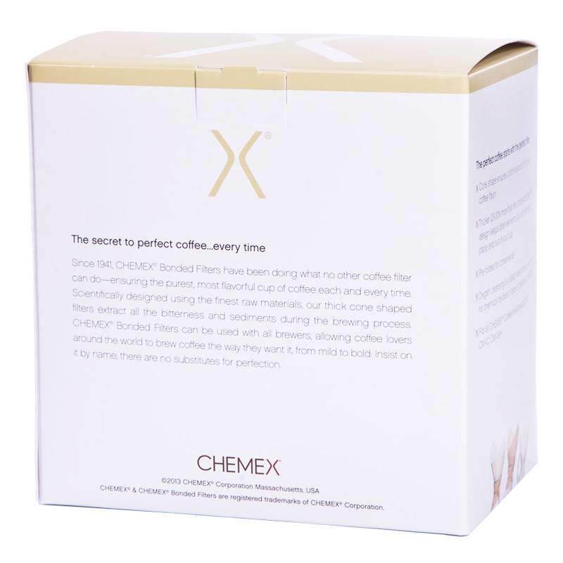 Chemex 预折叠圆形/正方形滤纸 6人份 FS-100 滤纸