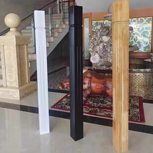 实木大柱起步转弯开头龙头柱楼梯扶手阁楼护栏栏杆固定柱