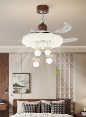 中风卧室风扇吊形灯96009间2026新款高级感隐饭厅古房儿童房护眼