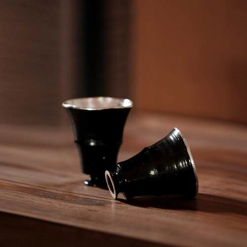 银足银999纯手工包杯 银茶香杯粗主人杯茗QDS杯闻杯陶茶具茶器 闻