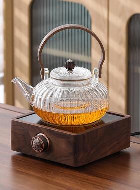 224用新款玻璃煮茶用壶耐高温黑晶炉泡茶炉专蒸煮两0用煮茶PYY-06