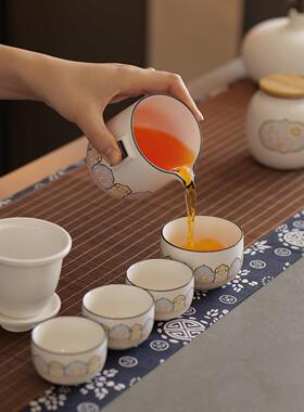 旅行茶具套旅装便携包端一壶四杯快喝客杯FRQ户外游茶装备高定制