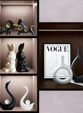 网红ns风植绒爱柜XQ-1217神兔件客厅入户玄关电视套装摆轻奢i高档