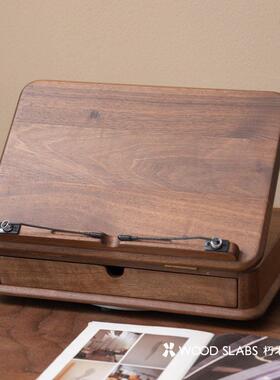 北YJH9-19美黑胡桃实木学生桌面本阅读多功能看书神器儿童绘书新