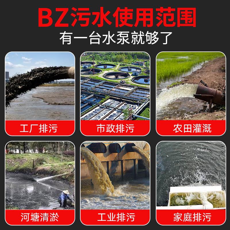 bz自吸泵380V三大相量卧式污水自吸泵耐通磨抗堵化工农流业用