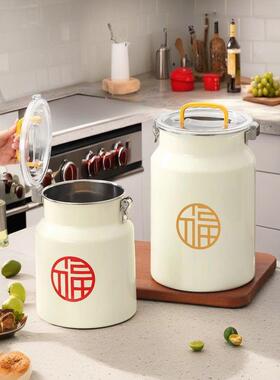 用米储桶2家205新米罐食品级不锈钢大米存容器密封米ZSW318-3罐手