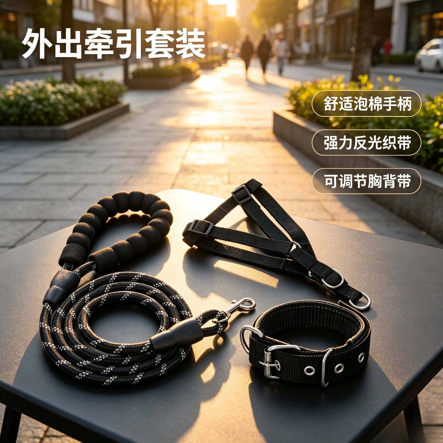 防爆冲反光狗绳宠物牵引绳圆绳狗狗牵引绳