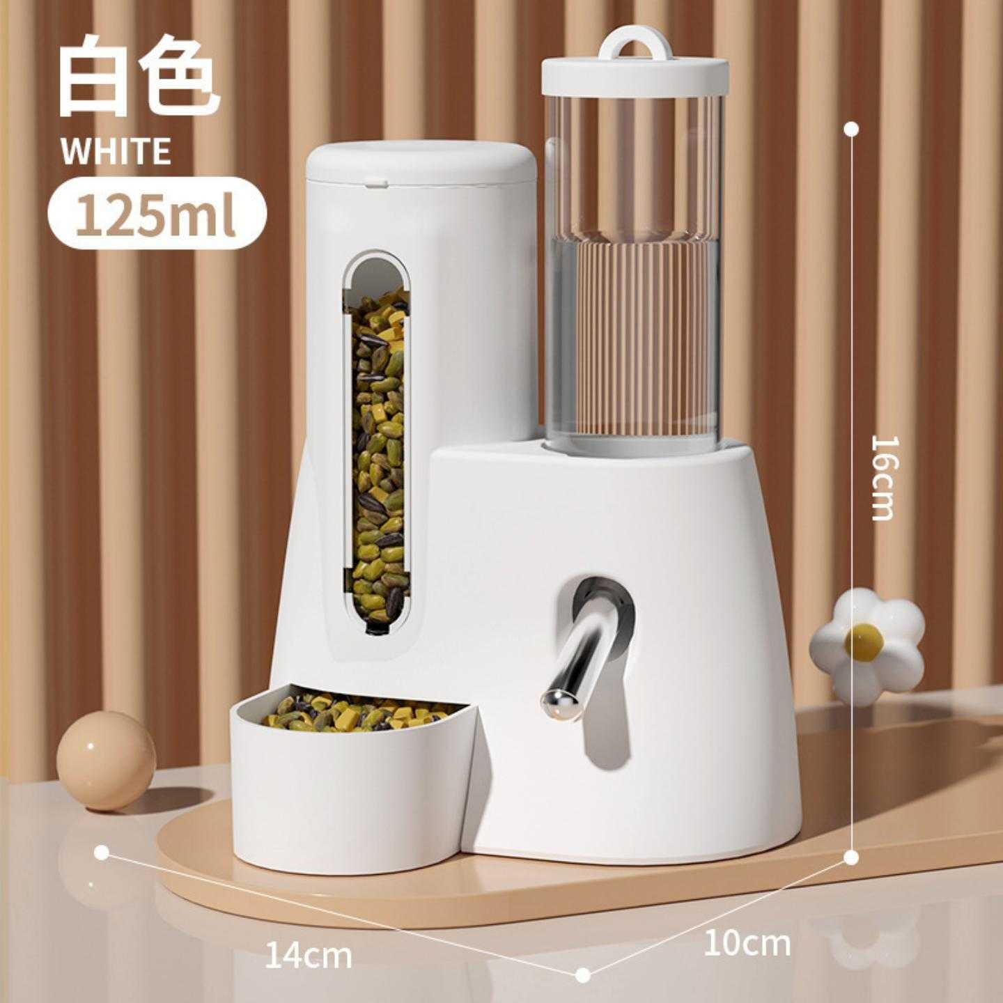 仓鼠自动饮水喂食器金丝熊水壶食盆二合一专用防推倒仓鼠宠物用品